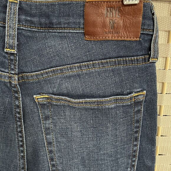Frye Mid Rise Skinny Jeans Women’s 29 Medium Wash Blue Denim Stretch Classic - Picture 5 of 10
